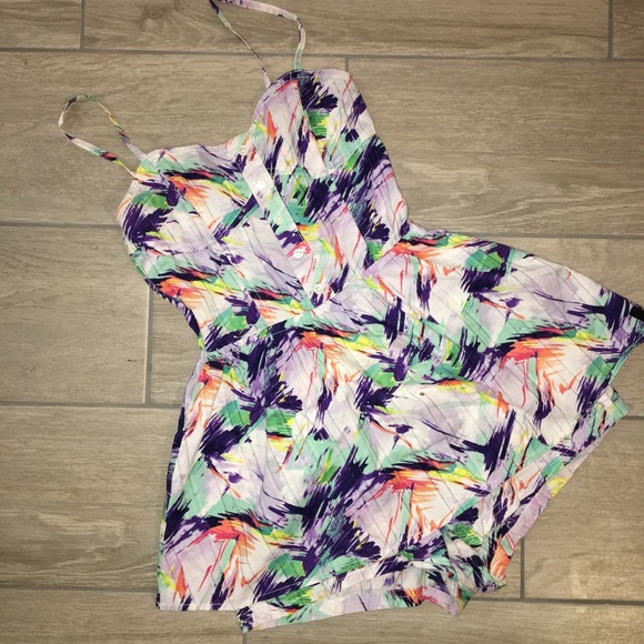 PacSun Dresses & Skirts - VOLCOM ELASTIC SKATER CULOTTE PRINTED DRESS